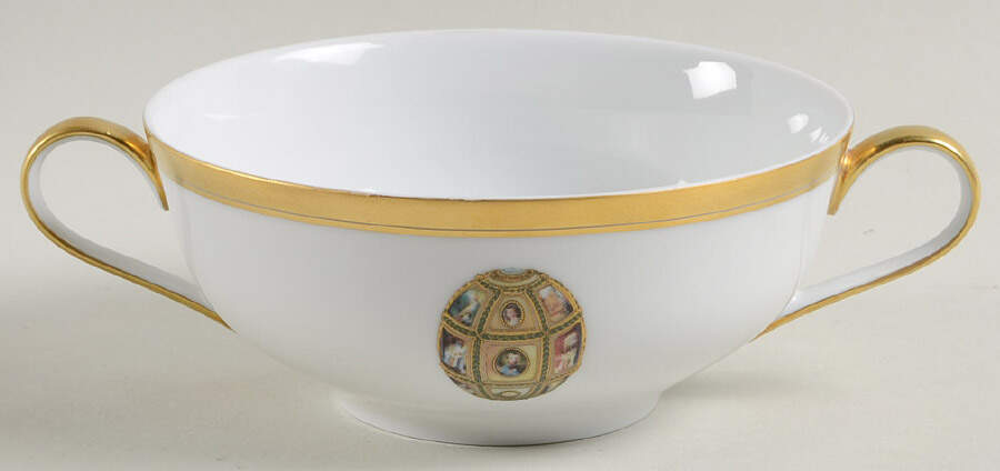 Imperial Egg Collection Flat Cream Soup Bowl by Faberge-1