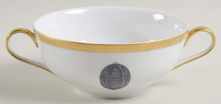 Imperial Egg Collection Flat Cream Soup Bowl by Faberge-1