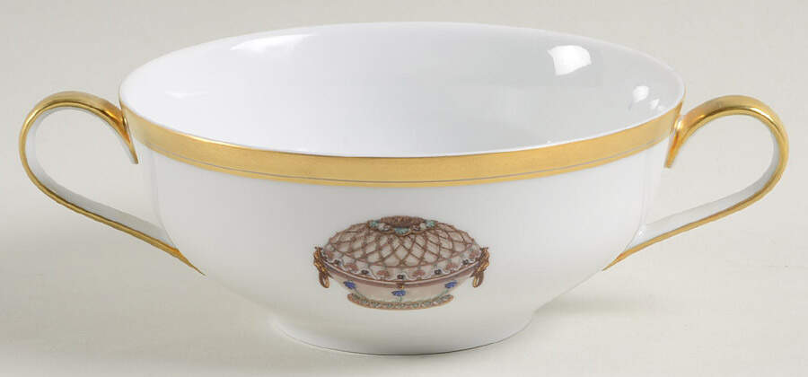 Imperial Egg Collection Flat Cream Soup Bowl by Faberge-1