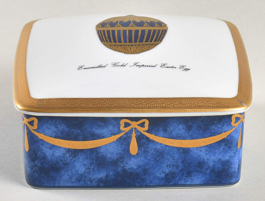 Imperial Egg Collection 4" Square Box W/Lid by Faberge-1