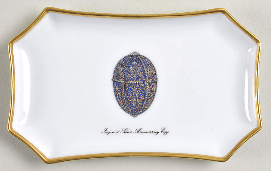 Imperial Egg Collection 5" Rectangular Tray by Faberge-1