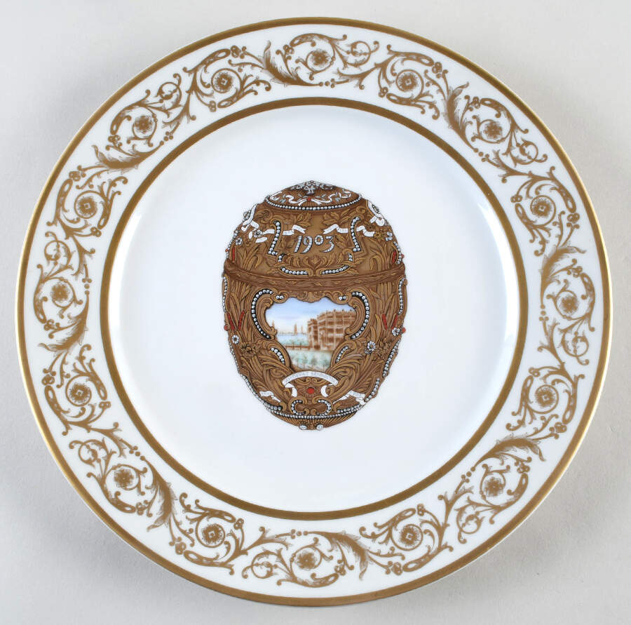 Imperial Egg Collection Service Plate (Charger) by Faberge-1