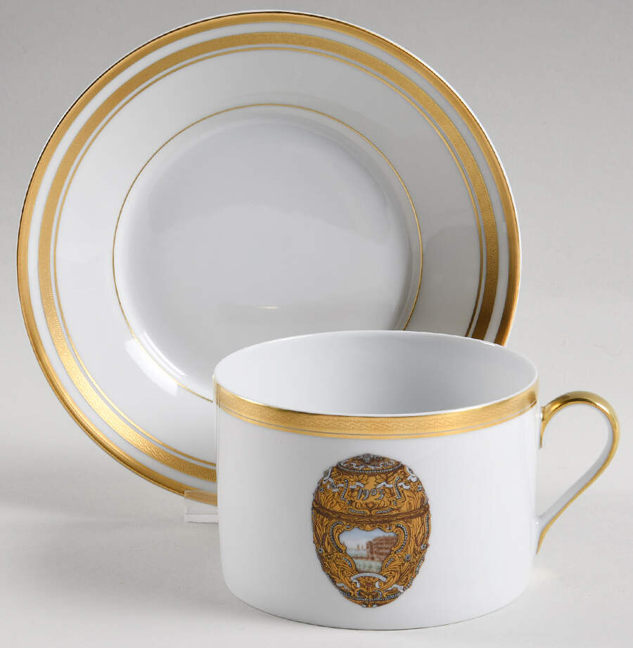 Imperial Egg Collection Breakfast Cup & Saucer Set by Faberge-1