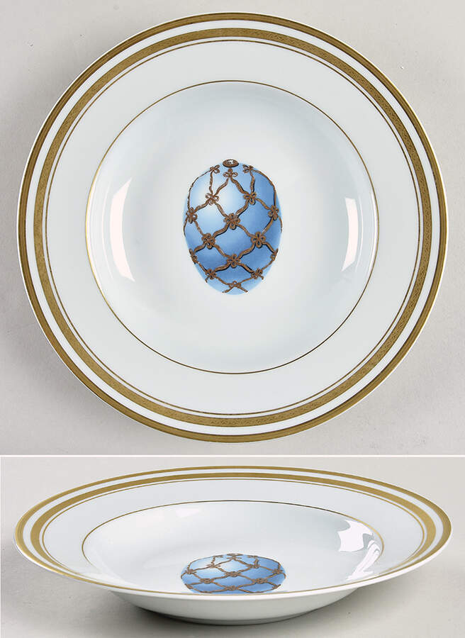 Imperial Egg Collection Large Rim Soup Bowl by Faberge-1