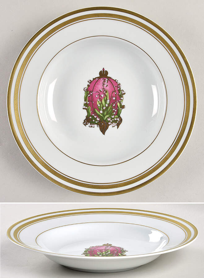 Imperial Egg Collection Large Rim Soup Bowl by Faberge-1