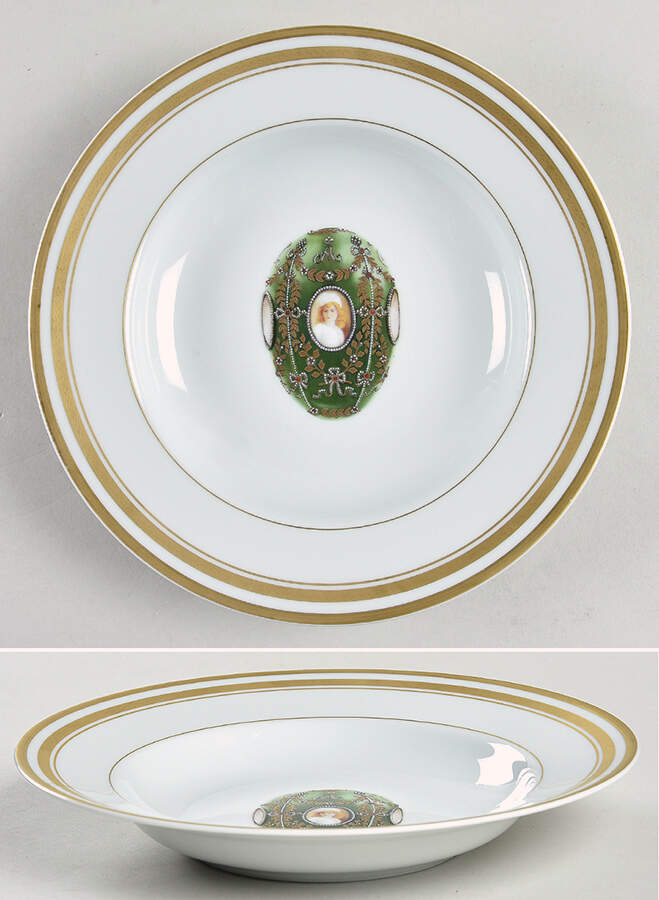 Imperial Egg Collection Large Rim Soup Bowl by Faberge-1