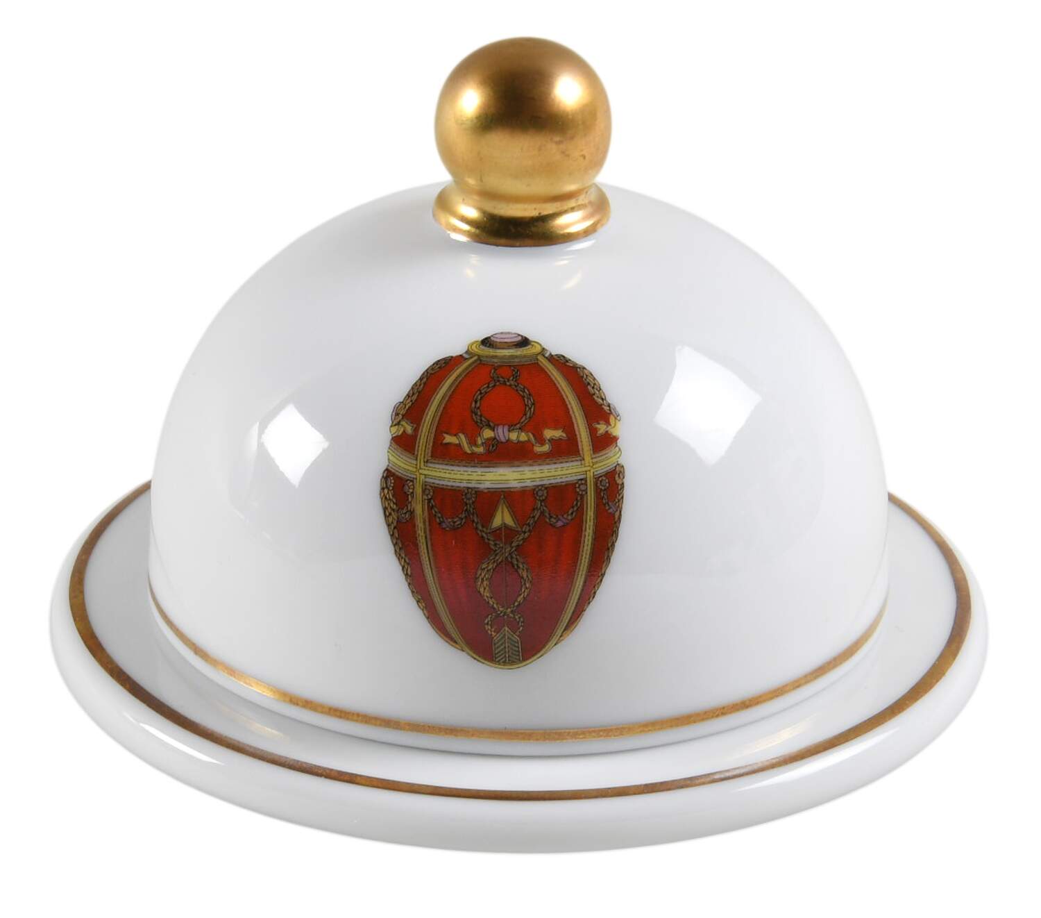 Imperial Egg Collection Mini Round Covered Butter by Faberge-1