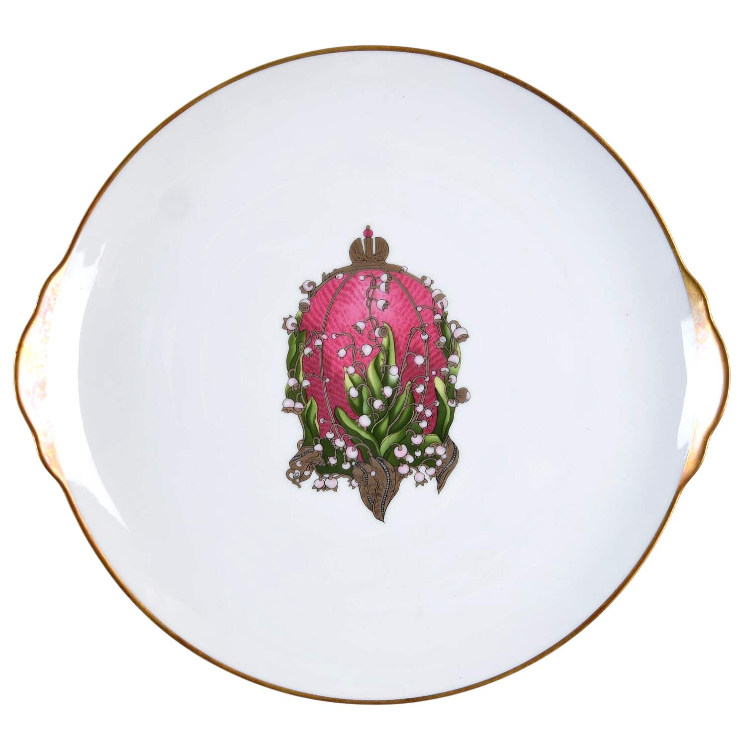 Imperial Egg Collection Handled Cake Plate by Faberge-1