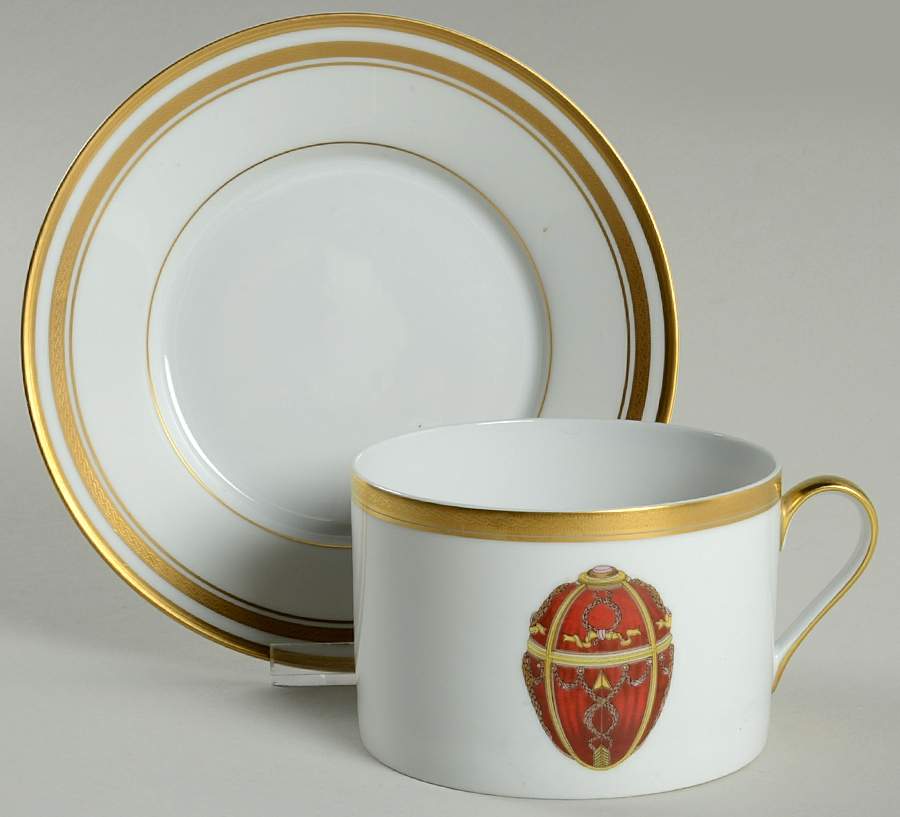 Imperial Egg Collection Breakfast Cup & Saucer Set by Faberge-1