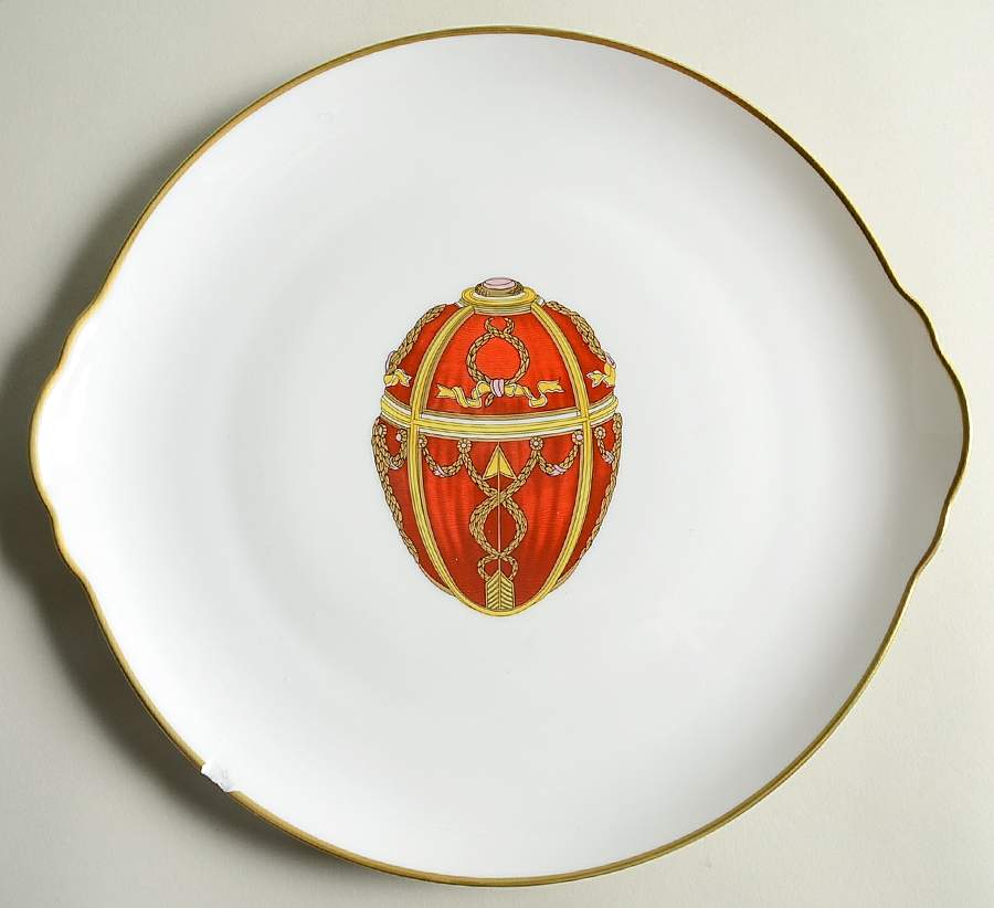 Imperial Egg Collection Handled Cake Plate by Faberge-1