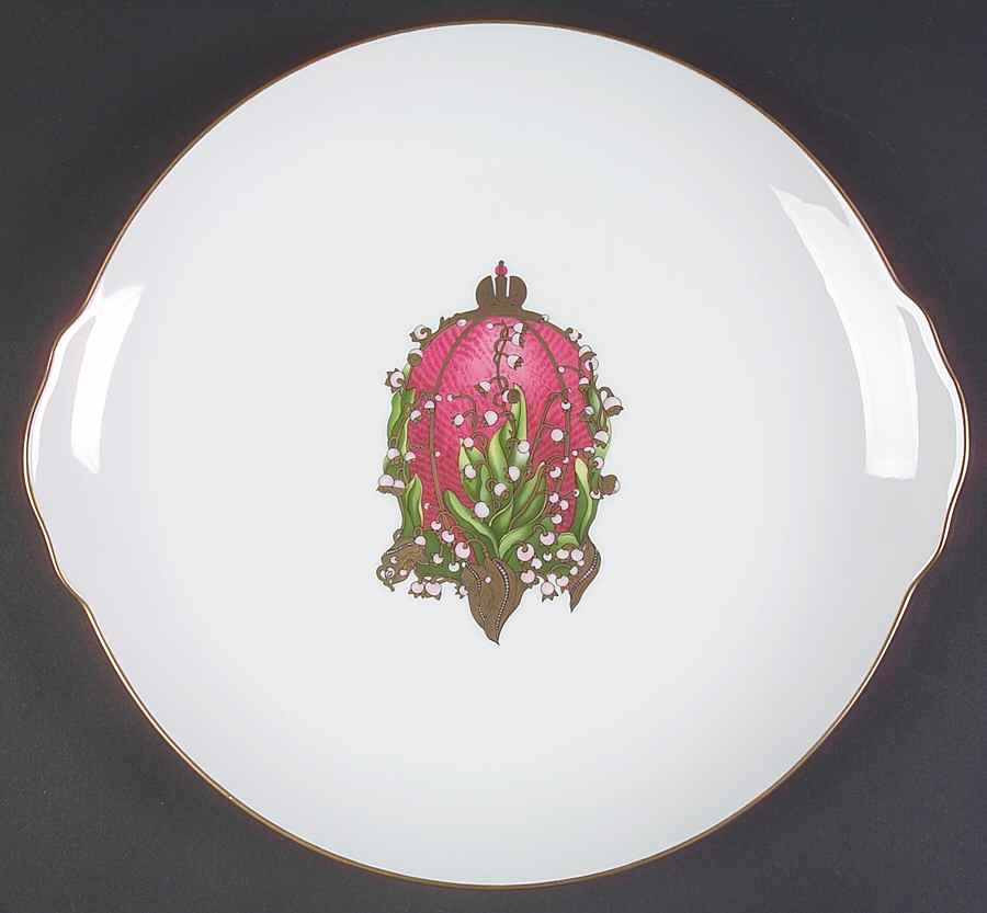 Imperial Egg Collection Handled Cake Plate by Faberge-1