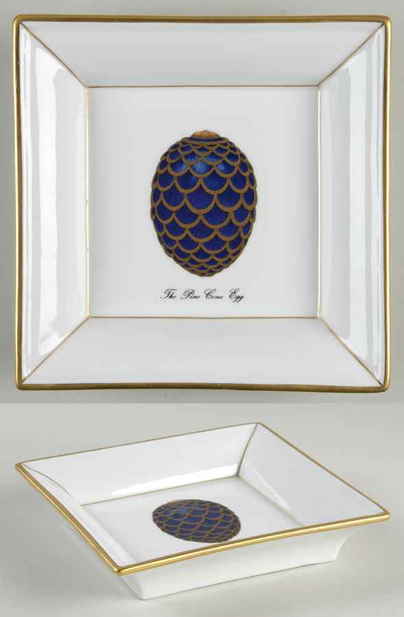 Imperial Egg Collection 7" Deep Square Tray by Faberge-1