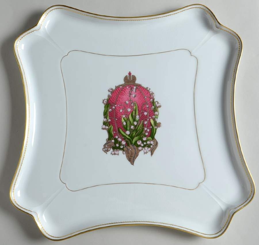 Imperial Egg Collection 14" Square Tray by Faberge-1