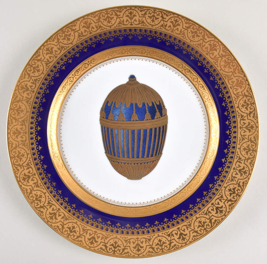 Imperial Heritage Cobalt Blue Accent Service Plate (Charger) by Faberge-1