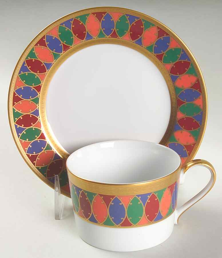Karsavina Flat Cup & Saucer Set by Faberge-1