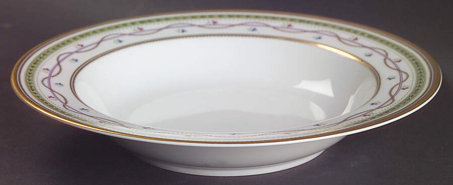Luxembourg Green Large Rim Soup Bowl by Faberge-1