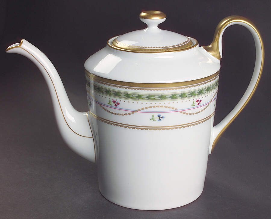 Luxembourg Green Coffee Pot & Lid by Faberge-1