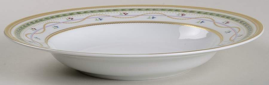 Luxembourg Green Rim Soup Bowl by Faberge-1
