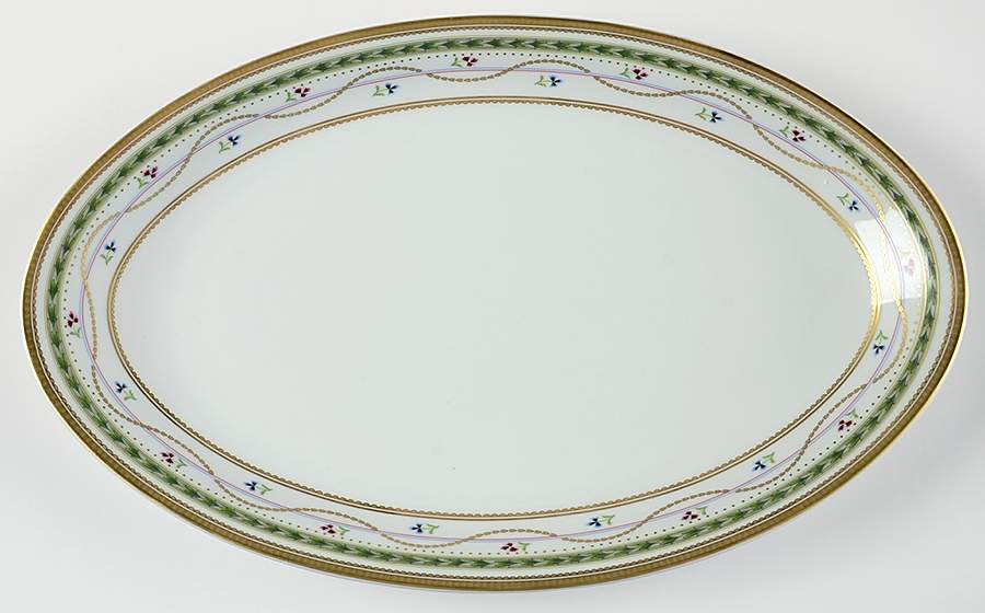 Luxembourg Green 16" Oval Serving Platter by Faberge-1