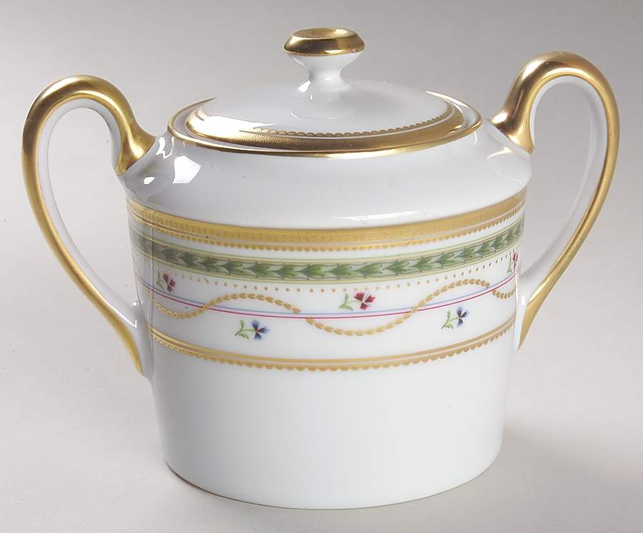 Luxembourg Green Sugar Bowl & Lid by Faberge-1