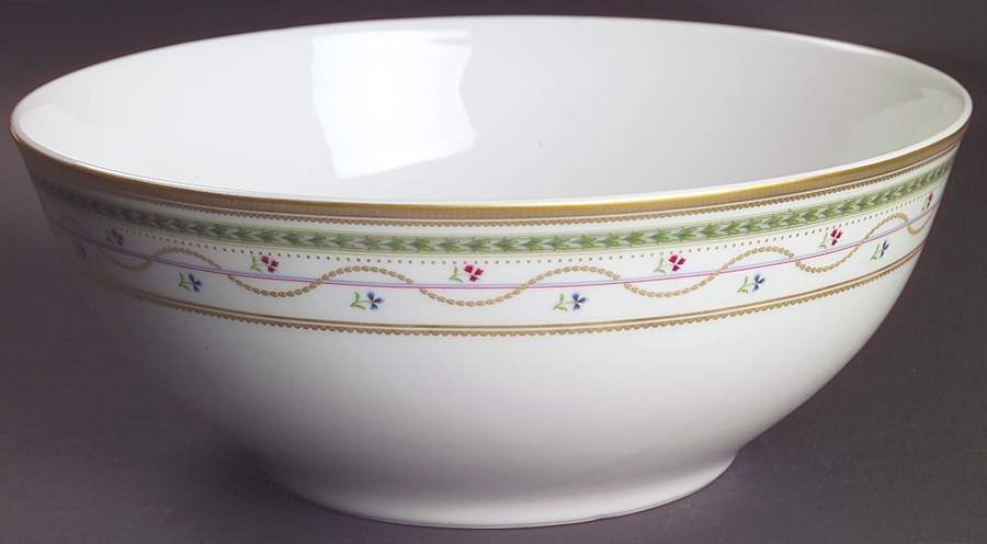 Luxembourg Green 9" Round Vegetable Bowl by Faberge-1