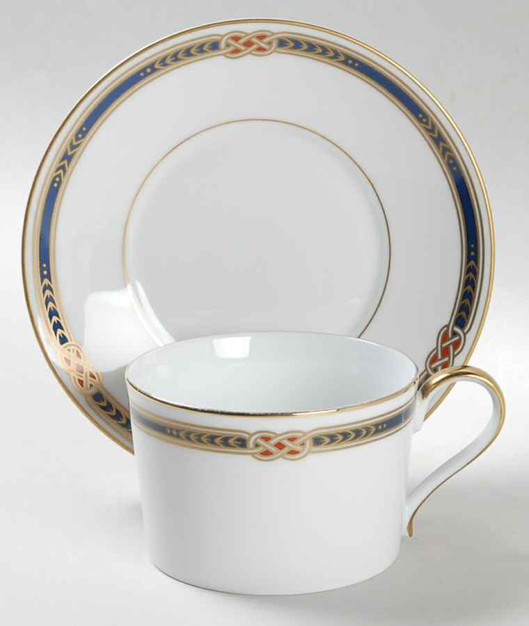 Monarch Flat Cup & Saucer Set by Faberge-1