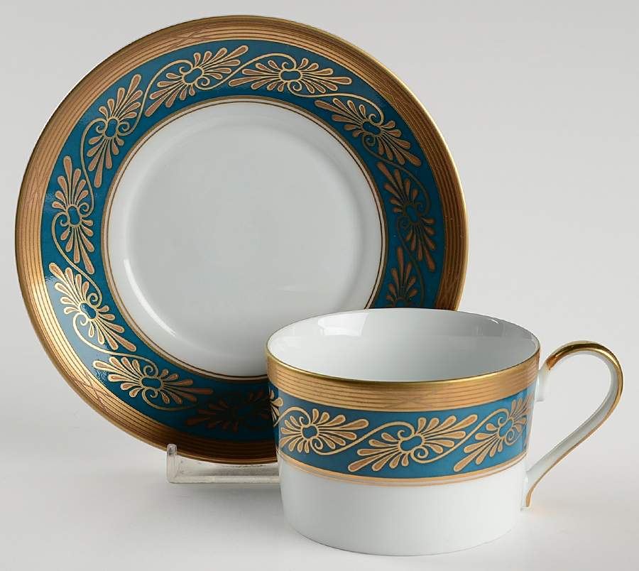 Regence Flat Cup & Saucer Set by Faberge-1