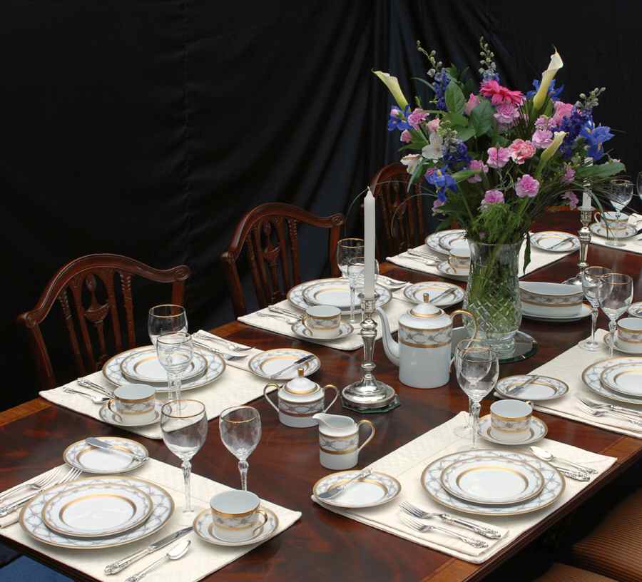 Rose Trellis 46 Piece Estate Set by Faberge-1