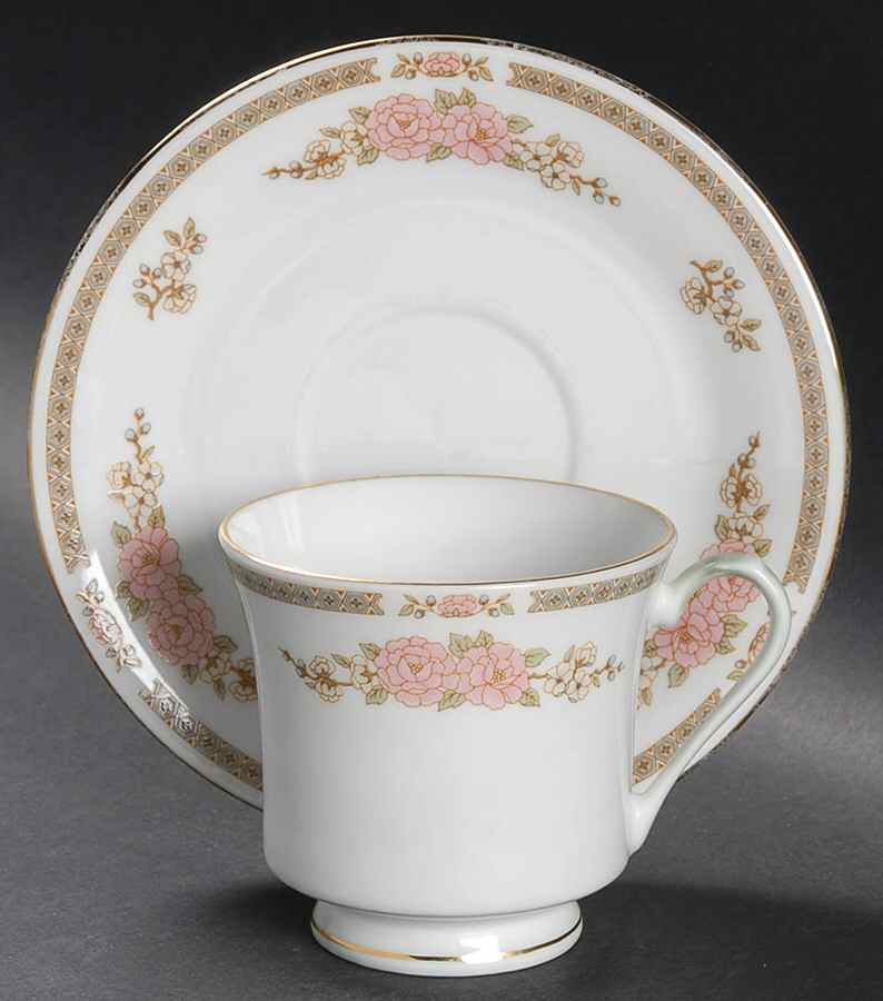 Floral Mist Footed Cup & Saucer Set by Fairfield-1