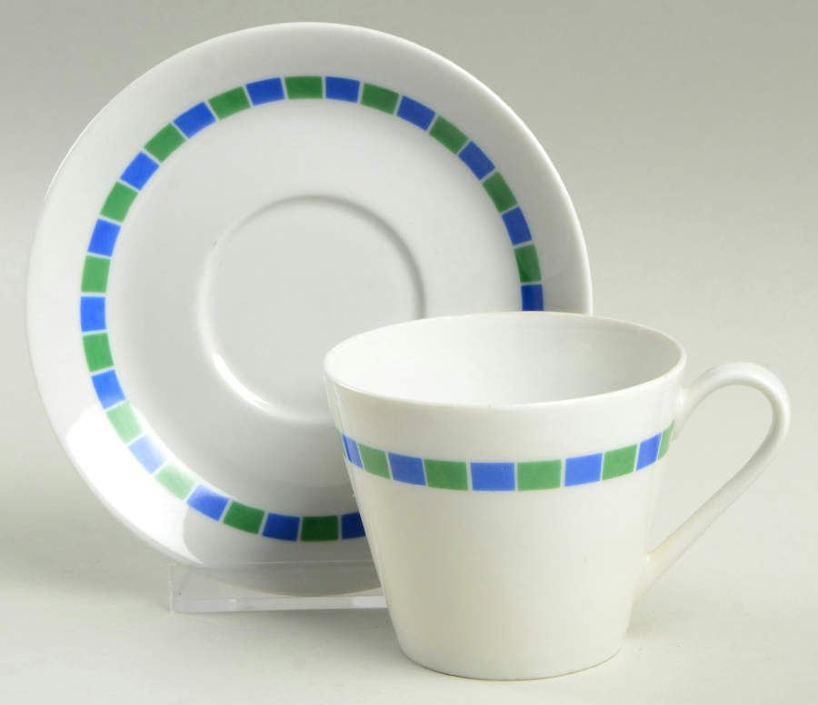 Fancy Free Flat Cup & Saucer Set by Fairwood-Schonwald-1
