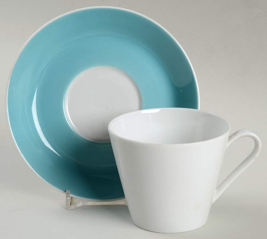 Fairwood Turquoise Flat Cup & Saucer Set by Fairwood-Schonwald-1