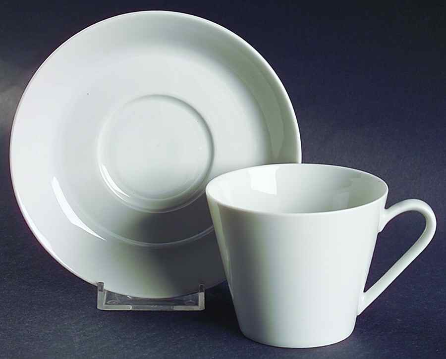 Fairwood White Flat Cup & Saucer Set by Fairwood-Schonwald-1