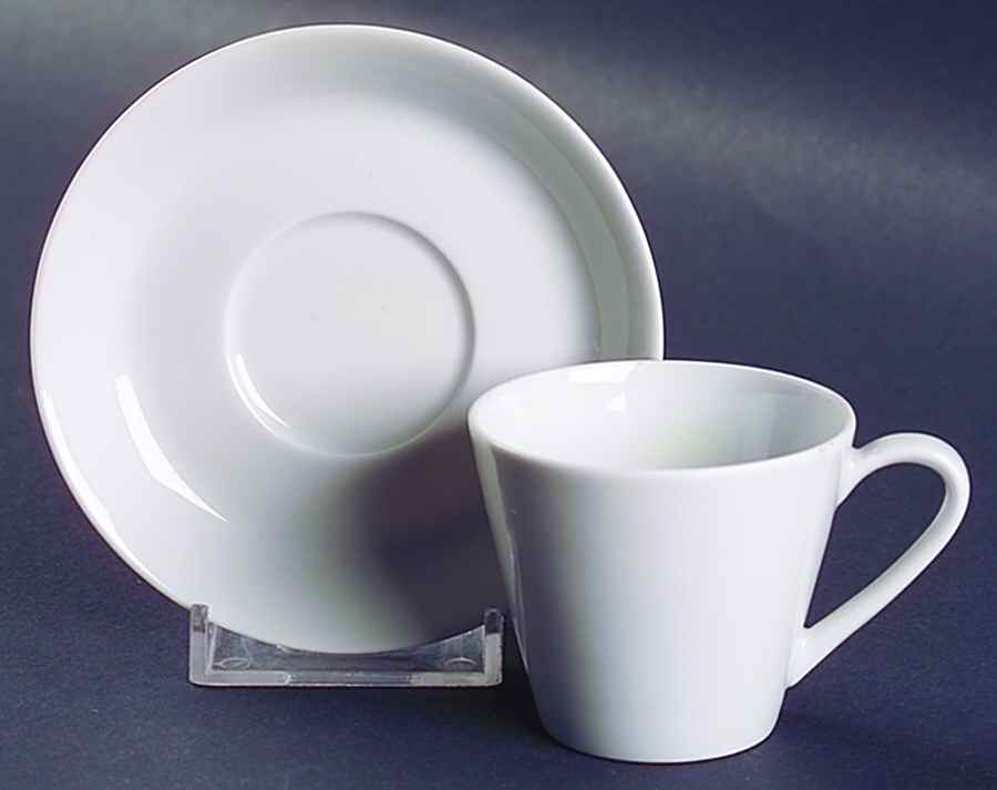 Fairwood White Flat Demitasse Cup & Saucer Set by Fairwood-Schonwald-1