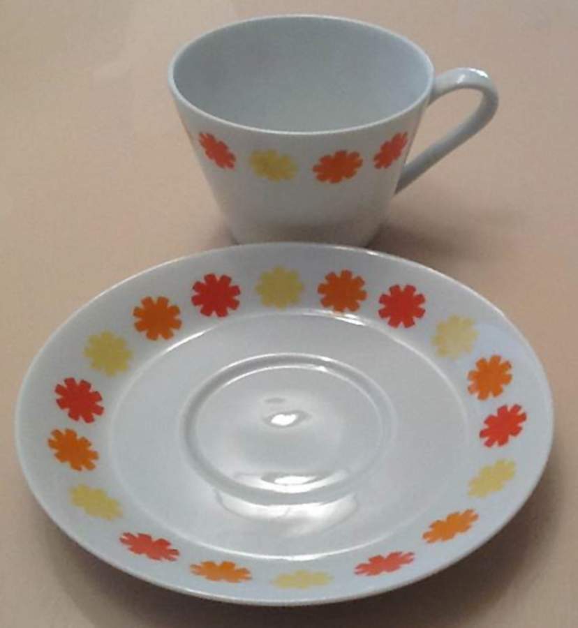 Flare Flat Cup & Saucer Set by Fairwood-Schonwald-1
