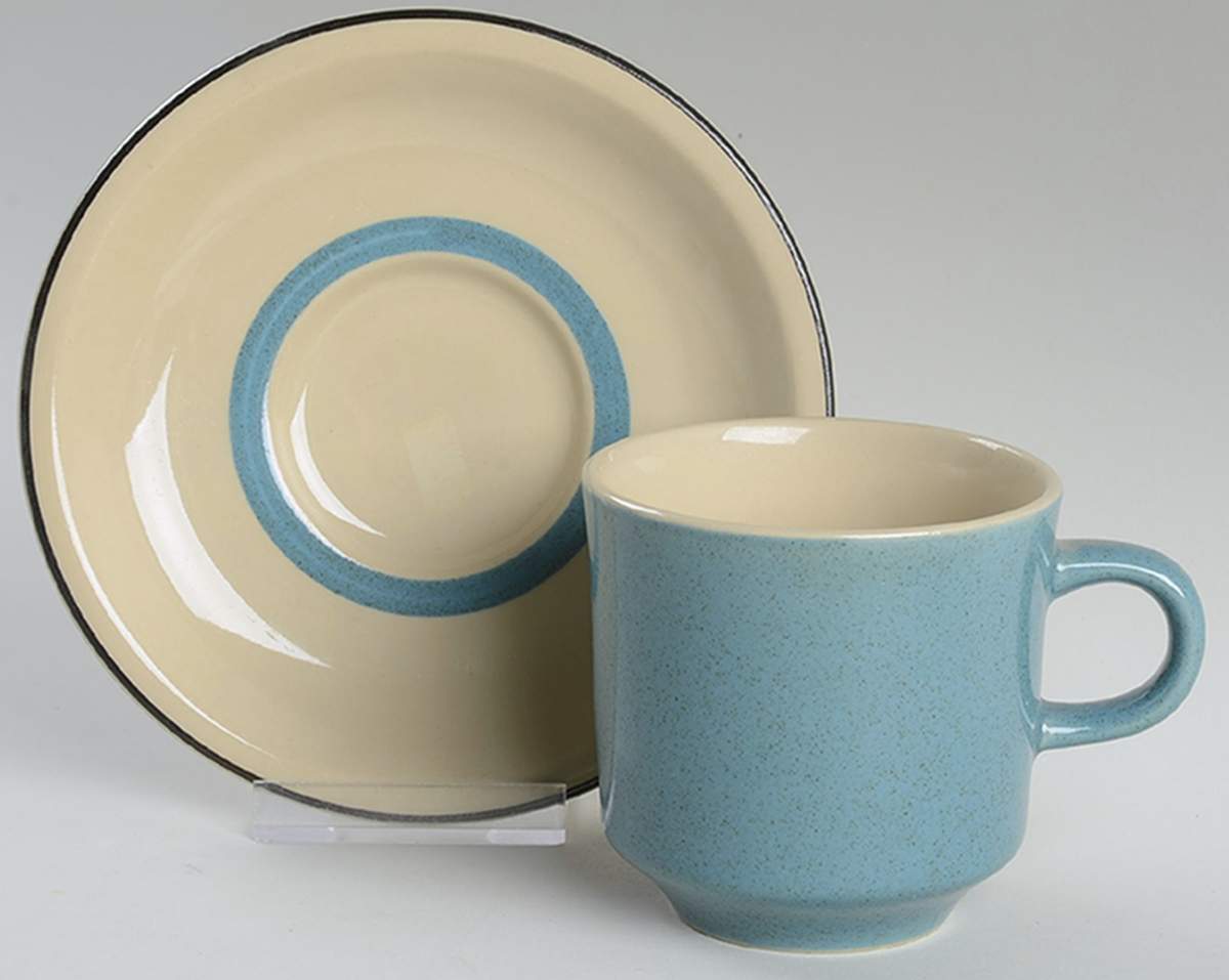 Anemone Flat Cup & Saucer Set by Fashion Manor-1
