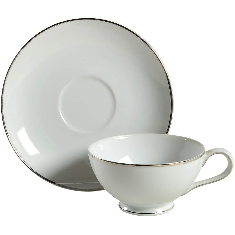 Angelique Footed Cup & Saucer Set by Fashion Manor-1