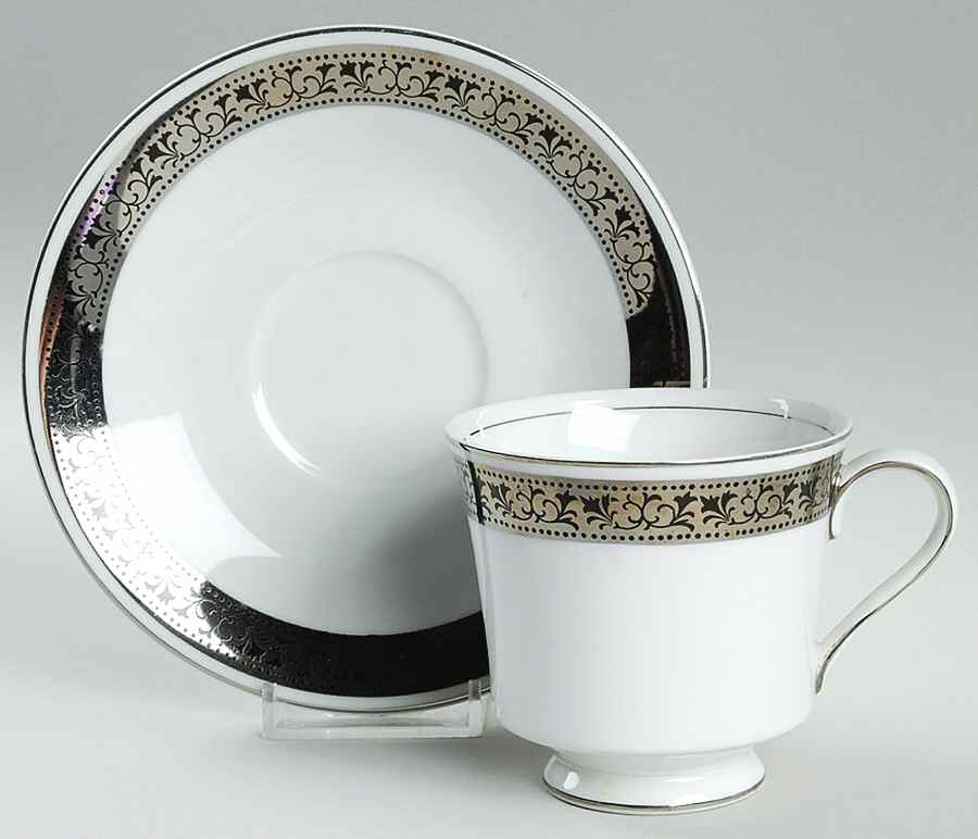 Champlain Footed Cup & Saucer Set by Fashion Manor-1