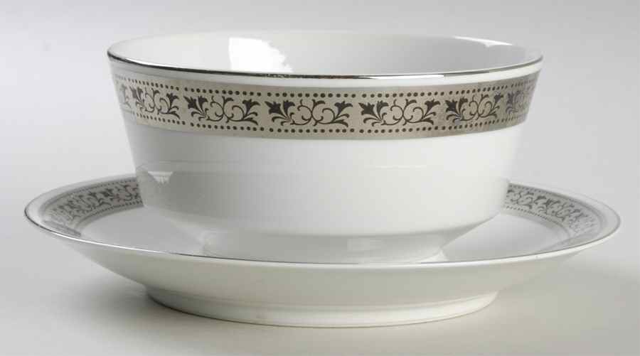 Champlain Gravy Boat with Attached Underplate by Fashion Manor-1