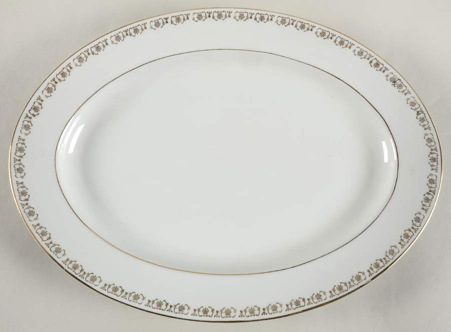 Corona 14" Oval Serving Platter by Fashion Manor-1