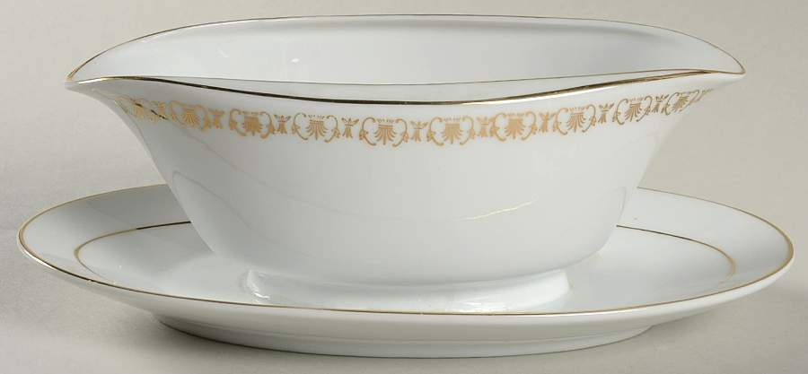 Corona Gravy Boat with Attached Underplate by Fashion Manor-1