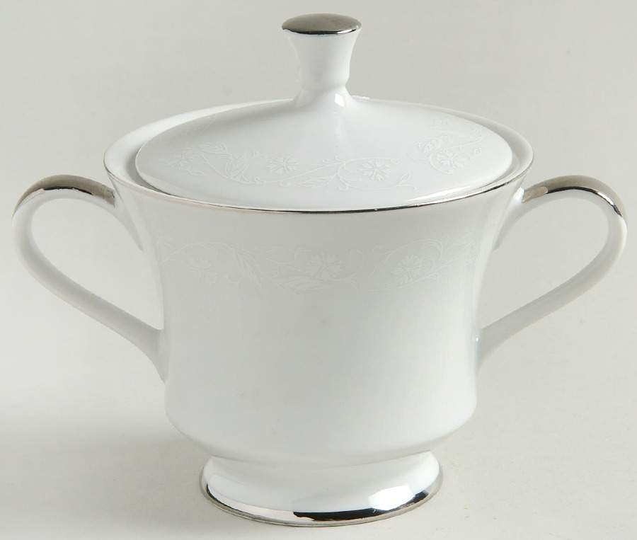 English Lace Sugar Bowl & Lid by Fashion Manor-1