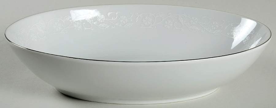 English Lace 10" Oval Vegetable Bowl by Fashion Manor-1