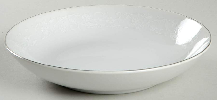 English Lace Coupe Soup Bowl by Fashion Manor-1