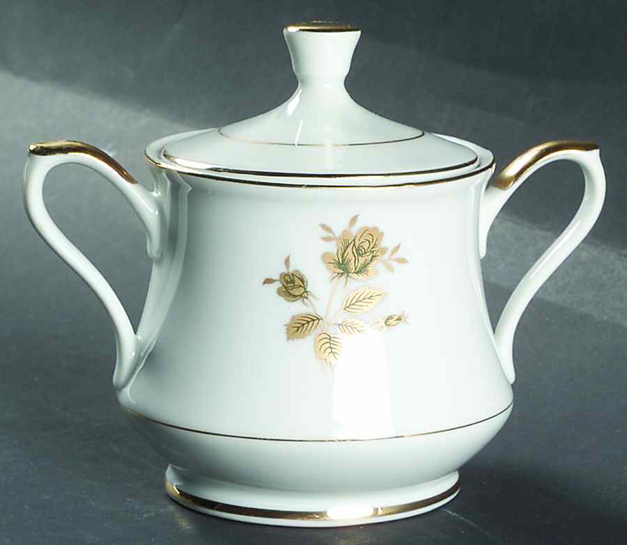 Eternal Rose Sugar Bowl & Lid by Fashion Manor-1