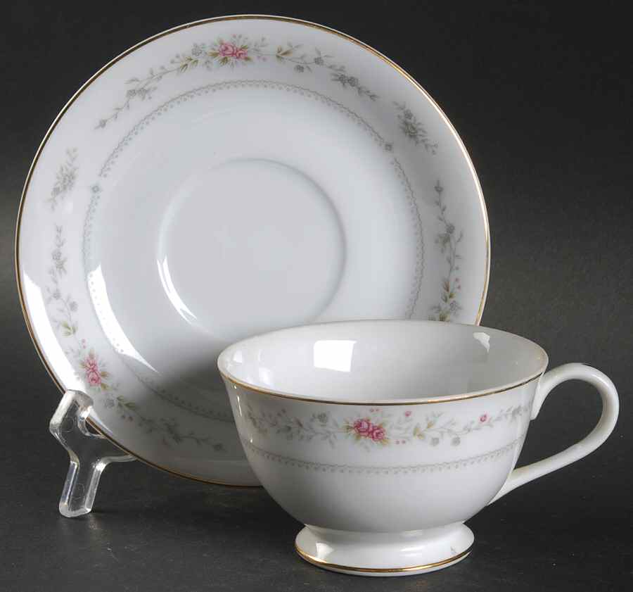 Heirloom Footed Cup & Saucer Set by Fashion Manor-1