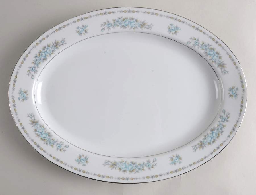 Jacqueline 16" Oval Serving Platter by Fashion Manor-1