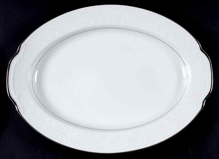 Lady Elegant 16" Oval Serving Platter by Fashion Manor-1