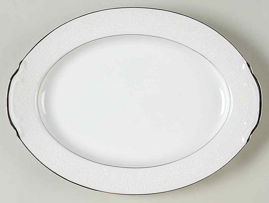 Lady Elegant 12" Oval Serving Platter by Fashion Manor-1