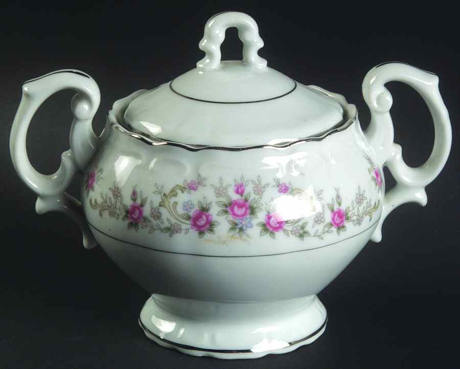 Marianna Sugar Bowl & Lid by Fashion Manor-1