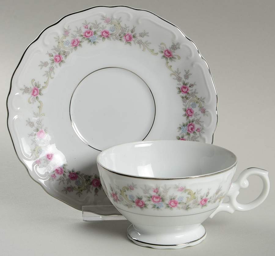 Marianna Footed Cup & Saucer Set by Fashion Manor-1